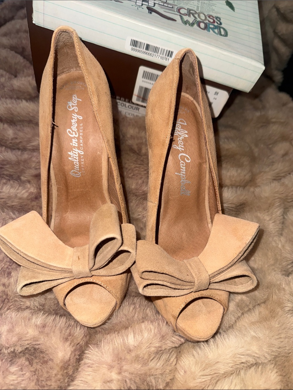 Jeffrey Campbell Nude Bow Peep-Toe Pumps